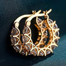 将图片加载到图库查看器，Exquisite Zirconia Hoop Earrings
