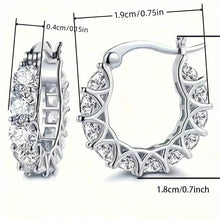 将图片加载到图库查看器，Exquisite Zirconia Hoop Earrings
