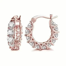 将图片加载到图库查看器，Exquisite Zirconia Hoop Earrings
