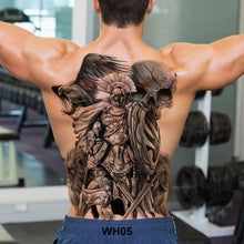 Load image into Gallery viewer, Extra Large Back Temporary Lion Tatoo Sticker Waterproof Black Luxury Big Modern  Design For Mens
