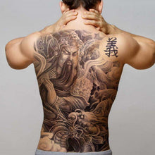 Load image into Gallery viewer, Extra Large Back Temporary Lion Tatoo Sticker Waterproof Black Luxury Big Modern  Design For Mens
