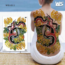 Load image into Gallery viewer, Extra Large Back Temporary Lion Tatoo Sticker Waterproof Black Luxury Big Modern  Design For Mens
