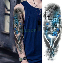 Load image into Gallery viewer, Extra Large Full Arm Leg Body Hand Waterproof Fake Tattoo Stickers Temporary Realistic Black Modern Mens Tattoo
