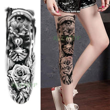 Load image into Gallery viewer, Extra Large Full Arm Leg Body Hand Waterproof Fake Tattoo Stickers Temporary Realistic Black Modern Mens Tattoo
