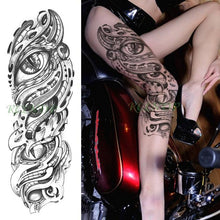 Load image into Gallery viewer, Extra Large Full Arm Leg Body Hand Waterproof Fake Tattoo Stickers Temporary Realistic Black Modern Mens Tattoo
