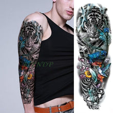 Load image into Gallery viewer, Extra Large Full Arm Leg Body Hand Waterproof Fake Tattoo Stickers Temporary Realistic Black Modern Mens Tattoo
