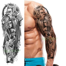 Load image into Gallery viewer, Extra Large Full Arm Leg Body Hand Waterproof Fake Tattoo Stickers Temporary Realistic Black Modern Mens Tattoo
