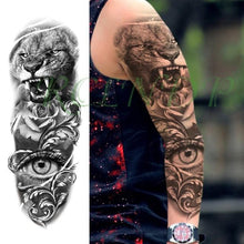 Load image into Gallery viewer, Extra Large Full Arm Leg Body Hand Waterproof Fake Tattoo Stickers Temporary Realistic Black Modern Mens Tattoo
