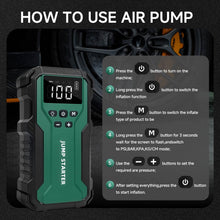 将图片加载到图库查看器，7-in-1 Emergency Car Power Supply Starter &amp; Air Pump
