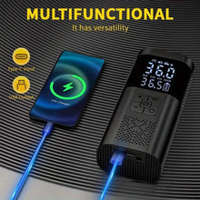 Load image into Gallery viewer, Portable Electric Tire Inflator – 150PSI Air Compressor with Digital Gauge &amp; LED Light
