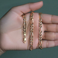 将图片加载到图库查看器，10K Yellow Gold Solid Figaro Chain (5.30 mm)
