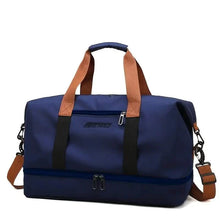 Load image into Gallery viewer, Nylon Duffel Bag for Travel – Large Capacity, Foldable, Shoe Compartment – Men &amp; Women
