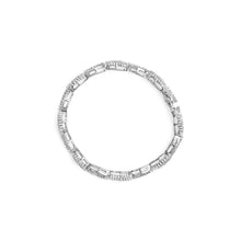 Load image into Gallery viewer, 14K White Gold 2.00 Cttw Diamond Swirl and Pear Shape Link Bracelet (I-J Color, I2-I3 Clarity) - 7"
