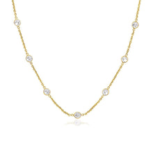 将图片加载到图库查看器，14k Yellow Gold CZ By the Yard Long Links
