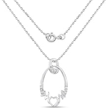 Load image into Gallery viewer, 0.14 Carat Genuine White Diamond .925 Sterling Silver Pendant
