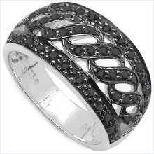 Load image into Gallery viewer, 0.54 Carat Genuine Black Diamond .925 Sterling Silver Ring
