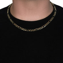 将图片加载到图库查看器，10K Yellow Gold Solid Figaro Chain (5.30 mm)
