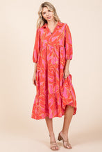 Load image into Gallery viewer, New Summer Tiered Printed Collared Neck Midi Dress For Women – Elegant and Versatile Dress with a Polished, Feminine Flair
