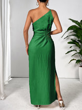 将图片加载到图库查看器，One Shoulder Sleeveless Maxi Dress Elegant &amp; Sophisticated Evening Wear Women Luxury Party Dress
