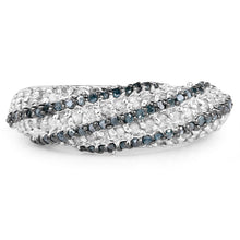 Load image into Gallery viewer, 1.25 Carat Genuine Blue Diamond &amp; White Diamond .925 Sterling Silver Ring
