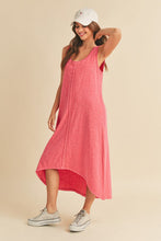 Load image into Gallery viewer, High-Low Hem Scoop Neck Midi Tank Dress For Women – Trendy, Versatile &amp; Comfortable for Any Occasion
