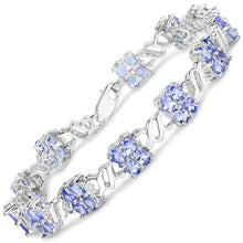 Load image into Gallery viewer, 8.16 Carat Genuine Tanzanite .925 Sterling Silver Bracelet
