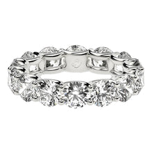 Load image into Gallery viewer, Round Cut Lab Grown Diamond Eternity Ring in 14k White Gold (6 cttw FG/VS2)
