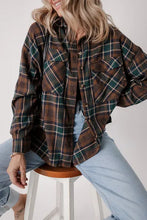 Load image into Gallery viewer, Timeless Women's Classic Plaid Button-Up Long Sleeve Jacket – Lightweight &amp; Stylish Cotton-Blend Outerwear

