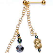 将图片加载到图库查看器，Egyptian Goddess Dangle Nipple Chain Created with Crystals

