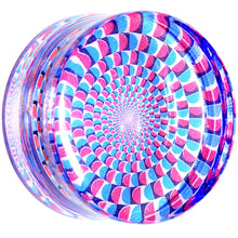 Load image into Gallery viewer, Clear Acrylic Optical Illusion Saddle Plug 14mm to 25mm
