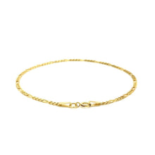 Load image into Gallery viewer, 14k Yellow Gold Figaro Bracelet 1.5mm
