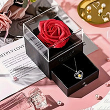 将图片加载到图库查看器，Permanent Rose Gift Box, Love Rose Multi Pendant Necklace, Women's Simple and Exquisite Jewelry, Gift for Mother, Lover, Best Friend, New Year's Gift, Mother's Day Gift, Birthday Gift, Party, Thanksgiving Gift, Allergen resis
