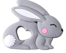 Load image into Gallery viewer, Baby Teether Silicone Rabbit Food Grade Bunny Teether Nursing Teething  Accessories Silicone Animal Teether For Kids and Baby
