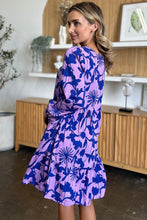 Load image into Gallery viewer, Double Take Full Size Printed Ruffle Hem Dress with Pocket Stylish &amp; Functional Women Dress
