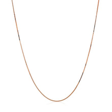 将图片加载到图库查看器，14k Rose Gold Classic Box Chain 0.45mm
