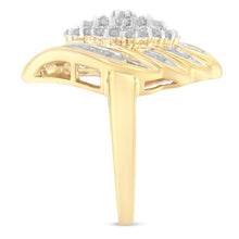 Load image into Gallery viewer, 10K Yellow Gold Diamond Cocktail Ring (3/4 Cttw, I-J Color, I2-I3 Clarity) - Size 8
