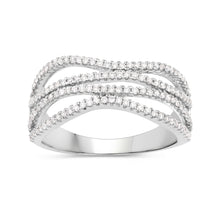 Load image into Gallery viewer, 0.46 Carat Genuine White Diamond 14K White Gold Ring (F-G Color, SI Clarity)
