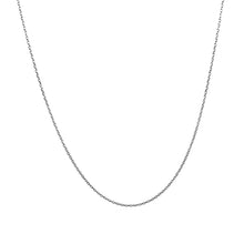 将图片加载到图库查看器，14k White Gold Diamond Cut Cable Link Chain 0.7mm
