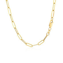 将图片加载到图库查看器，14K Yellow Gold Wide Paperclip Chain (3.3mm)
