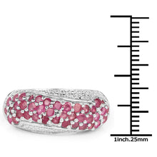 将图片加载到图库查看器，1.81 Carat Genuine Ruby and White Zircon .925 Sterling Silver Ring
