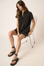 Load image into Gallery viewer, Button Detail Collared Neck Short Sleeve Shirt Dress For Women – Casual, Chic and Versatile Wardrobe Essential
