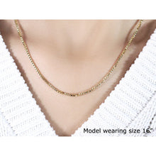 将图片加载到图库查看器，14k Yellow Gold Semi Solid Box Chain 1.6mm
