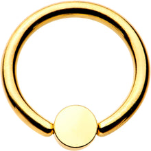 Load image into Gallery viewer, 14G 3/8 Purple 4mm Faux Opal Gold IP Disc BCR Captive Ring
