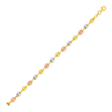将图片加载到图库查看器，14k Tri Color Gold Mariner Link Bracelet

