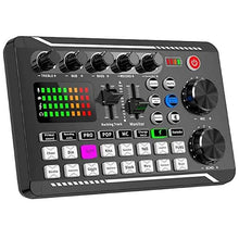 Load image into Gallery viewer, F998 Live Sound Card Audio Mixer Podcast Audio Interface with DJ Mixer Effects
