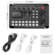 Load image into Gallery viewer, F998 Live Sound Card Audio Mixer Podcast Audio Interface with DJ Mixer Effects
