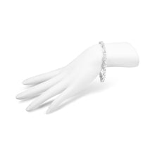 将图片加载到图库查看器，14K White Gold 2.0 Cttw Princess Cut Invisible Set Diamond Rectangular Link Bracelet (I-J Color, I1-I2 Clarity) - 7.25"
