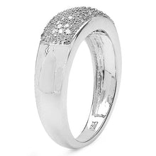 将图片加载到图库查看器，0.49 Carat Genuine White Diamond .925 Sterling Silver Ring
