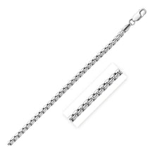 将图片加载到图库查看器，5.2mm Sterling Silver Rhodium Plated Round Box Chain
