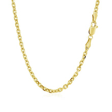 将图片加载到图库查看器，3.1mm 14k Yellow Gold Diamond Cut Cable Link Chain
